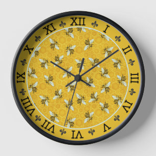 Horloge Honeybee Honeycomb