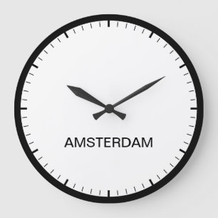Horloge horaire du fuseau horaire d'Amsterdam