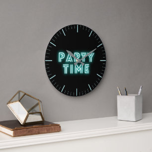 Horloge horaire du Neon Aqua Party