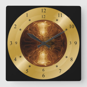Horloge horaire ~ Golden Electric Planet ~ * ~ ~ ~