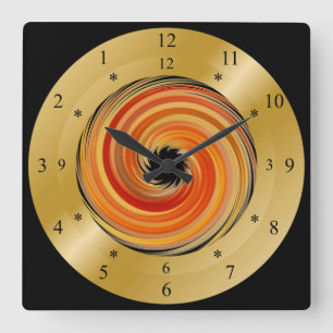 Horloge horaire ~ Orange tourbillon ~ * ~ ~