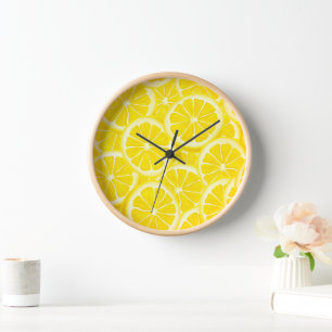 Horloge Horloge-citrons en bois Imprimer