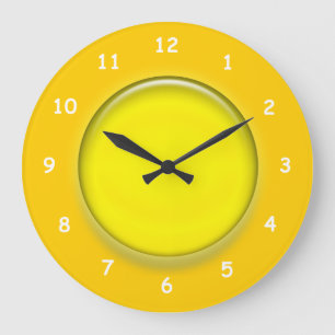 Horloge - horloge jaune du disque 3D
