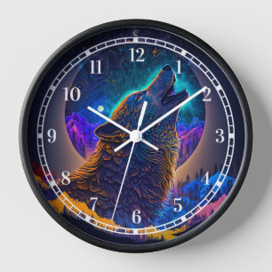 Horloge Howling Wolf Surreal Imaginaire