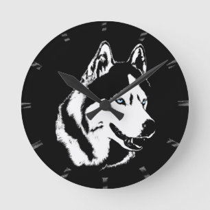 Horloge Husky Cadeaux Décor Sled Chien Mur Horloge