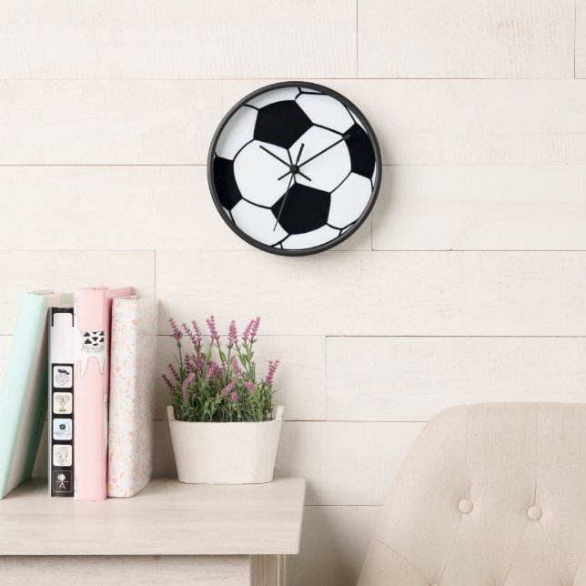 Horloge I Love Football (Soccer) Coeur du jeu : I Love (Salle de lecture)