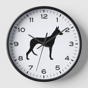 Horloge Ibizan Hound Chien race Silhouette
