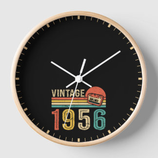 Horloge Idée de cadeau d'anniversaire 1956 Bande cassette