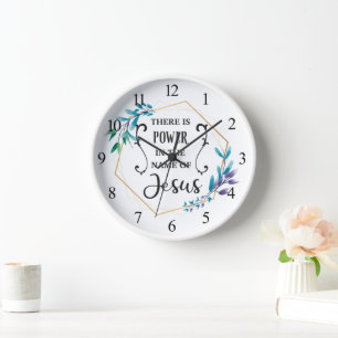 Horloge Il y a le pouvoir au nom de Jésus