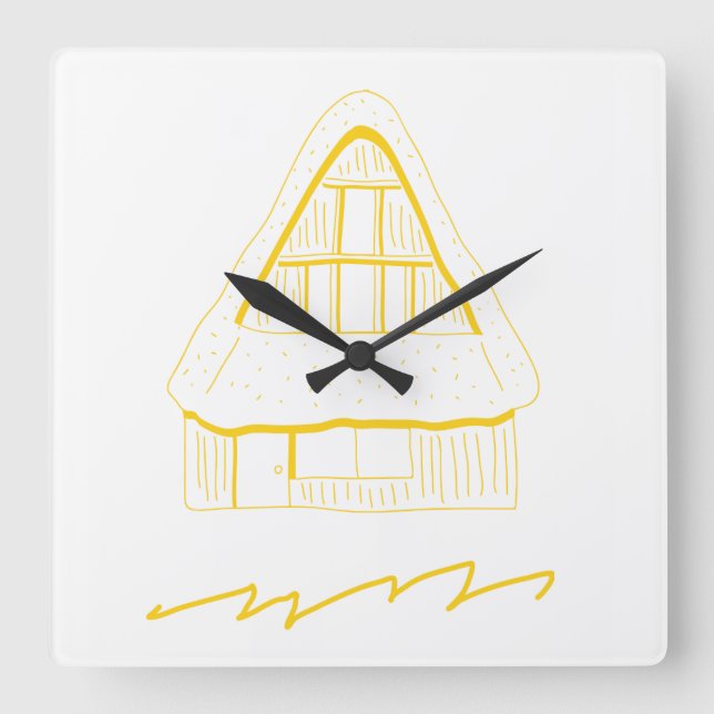 horloge illustrant la maison de campagne (Recto)