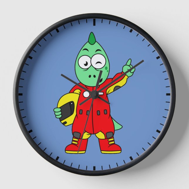 Horloge Illustration D'Un Pilote De Voiture De Course Allo (Recto)