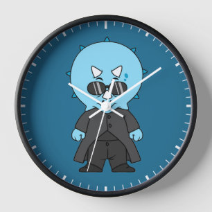 Horloge Illustration D'Une Matrice Tricératops.