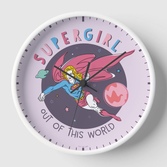 Horloge Illustration Supergirl volant vers le haut (Recto)