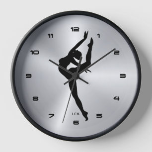 Horloge Image d'argent métallique avec la danseuse Shillue