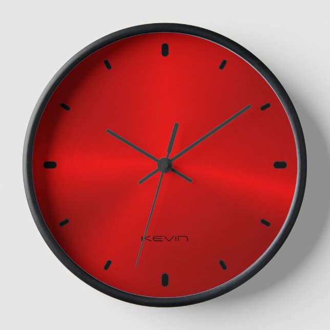 Horloge Image de la texture métallique rouge brillant de l (Recto)