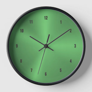 Horloge Image de l'horloge arrière - plan vert métallique