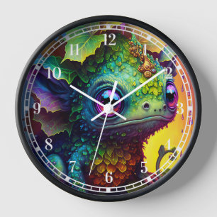 Horloge Imaginaire de monstre de grenouille mignonne