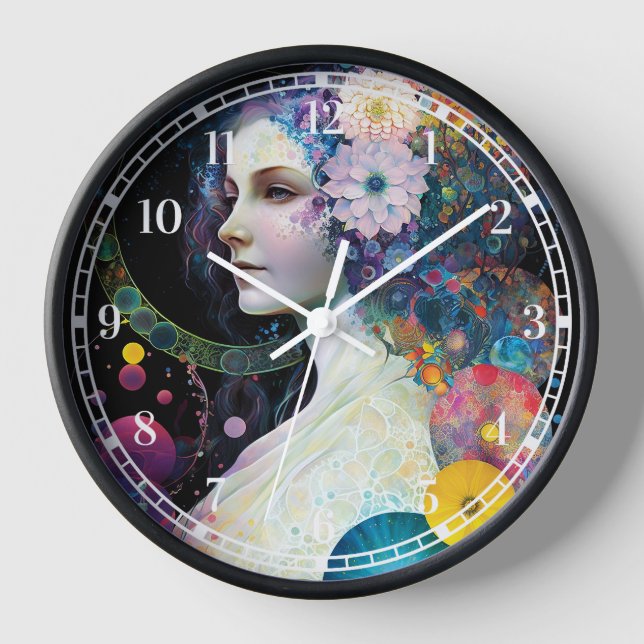 Horloge Imaginaire Surreal Cosmic femme déesse (Recto)