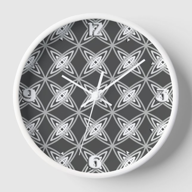 Horloge Impression atomique moderne du milieu du siècle -  (Recto)