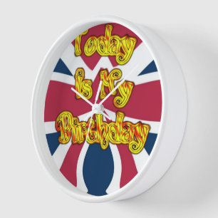 Horloge Impression d'art de cadeaux d'anniversaire britann
