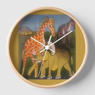 Horloge Impression d'art Trio Africain
