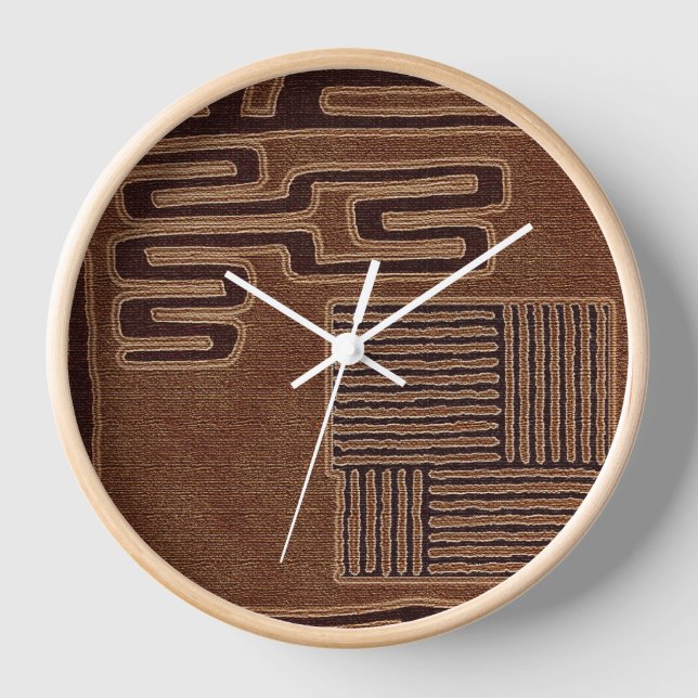 Horloge Impression de tissu Kuba (Recto)