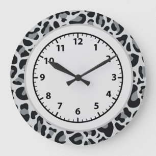 Horloge Imprimé Léopard Neige