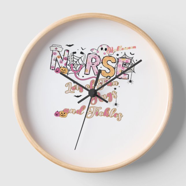 Horloge Infirmière Paediactric Amusement Halloween Design  (Recto)