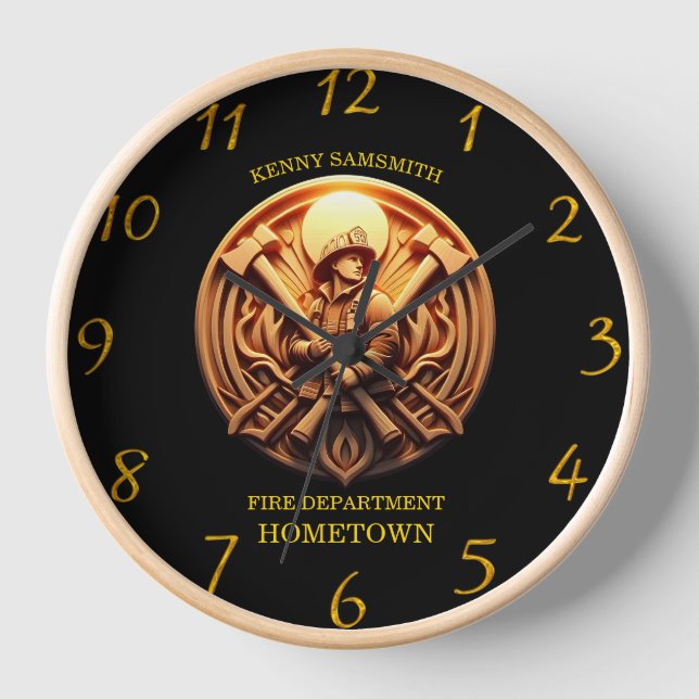 Horloge Insigne des pompiers symbolisant la bravoure (Recto)