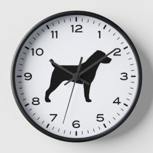 Horloge Jack Russell Terrier race Chien Silhouette