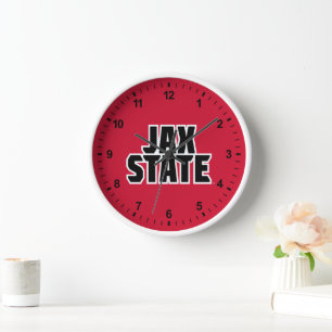 Horloge Jacksonville State University JAX STATE Bold Text