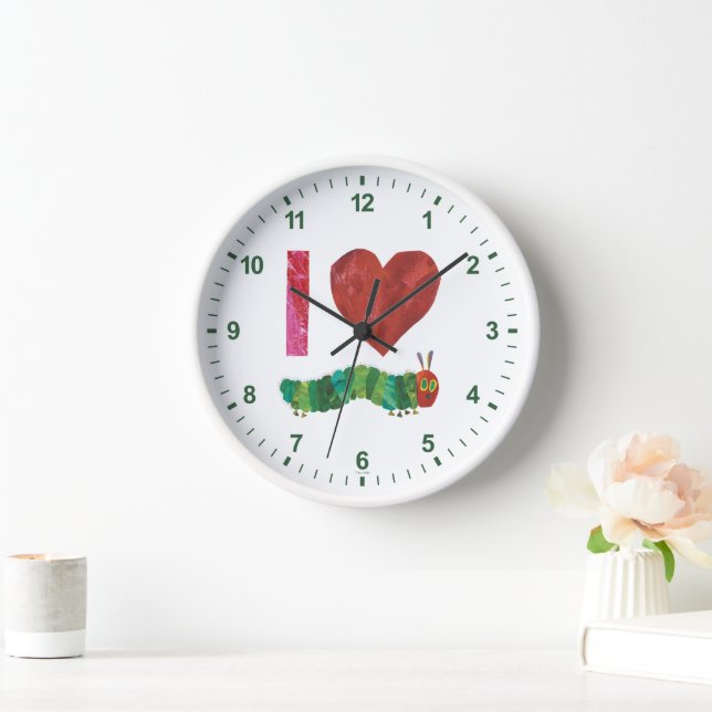 Horloge J'Aime La Caterpillar Très Affamée (Maison)