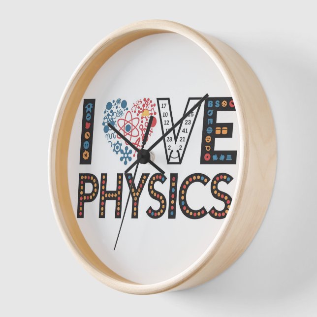 HORLOGE J'AIME LA PHYSIQUE (Angle)