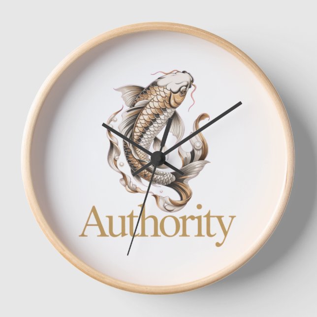 Horloge Japanese Koi Symbol of Authority Mastery (Recto)