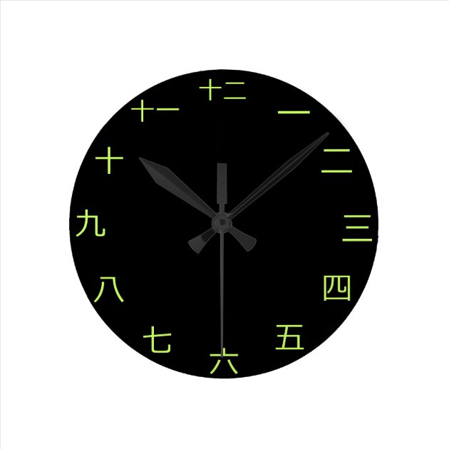 #226 Horloge murale > Kanji < Japonais/caractères chinois 