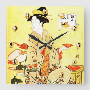 Horloge japonaise d'art de Vittage