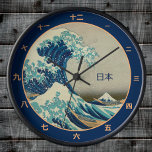 Horloge japonaise vintage, Grande Vague au large d<br><div class="desc">WALL CLOCK (日/Japon): Designers watch with Japanese famous Japanese art from ancient times - "Great Wave off Kanagawa" one of the most picturesque representation of Japon. From the history: "Katsushika Hokusai The Great Wave Off Kanagawa (1830) The Great Wave off Kanagawa, donc known as The Great Wor simply The Wave,...</div>