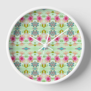 Horloge Jardin Éclectique Enchantant : Beauté Florale Dive