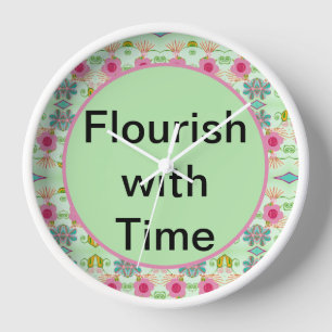 Horloge Jardin Éclectique Enchantant : Beauté Florale Dive