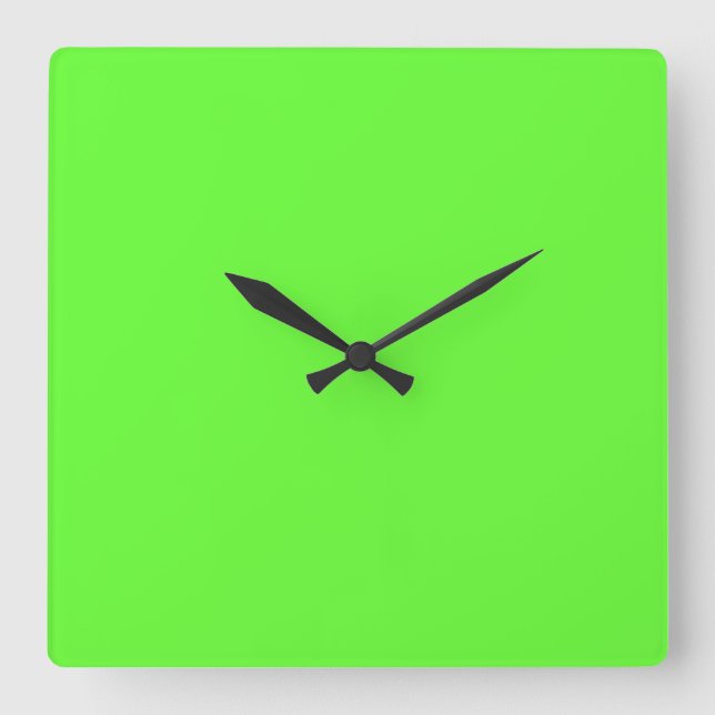 Horloge jaune brillant du mur vert (Recto)