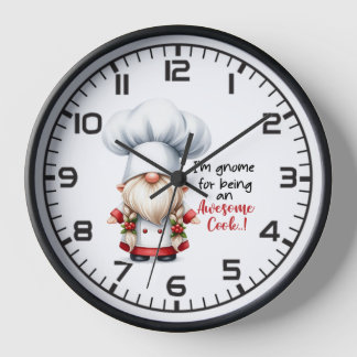 Horloge Je suis Gnome pour être un cuisinier génial