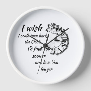 Horloge Je voudrais que je puisse remonter le temps