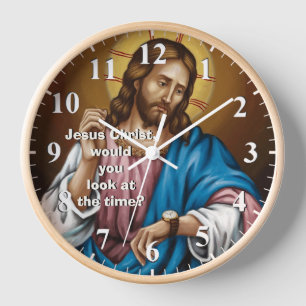 Horloge Jésus-Christ, regardez-vous le Temps - Jésus