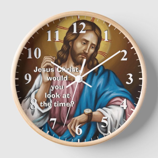Horloge Jésus-Christ, regardez-vous le Temps - Jésus (Recto)