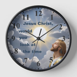 Horloge Jésus-Christ voudriez-vous regarder le temps chrét