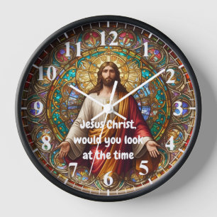 Horloge Jésus-Christ voudriez-vous regarder le temps color