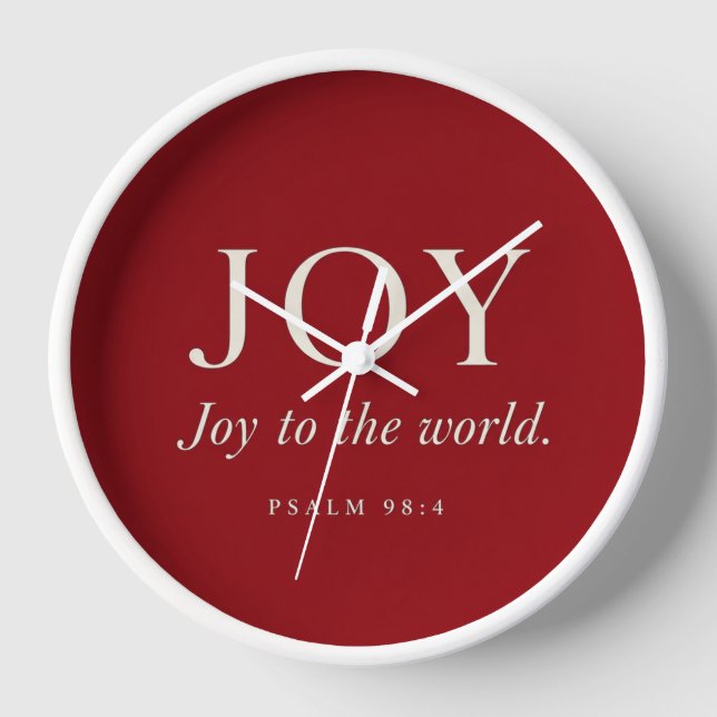 Horloge JOIE | Psaume 98:4 | Cadeau de Noël (Recto)