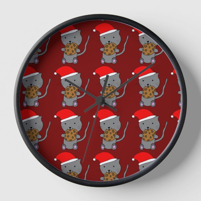Horloge Joli Chat de Noël (Recto)
