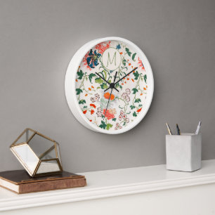 Horloge Joli Monogramme Floral