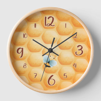 Horloge Jolie abeille amusante 24h/24